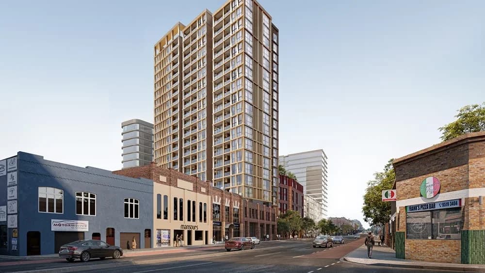 The Joinery Annandale 项目工地,正在建设220套面向 essential workers 的 Build-to-Rent 住宅