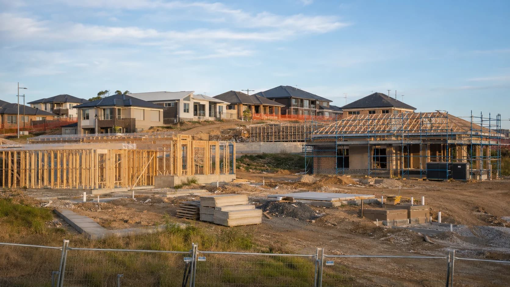 澳大利亚住宅开发项目施工现场