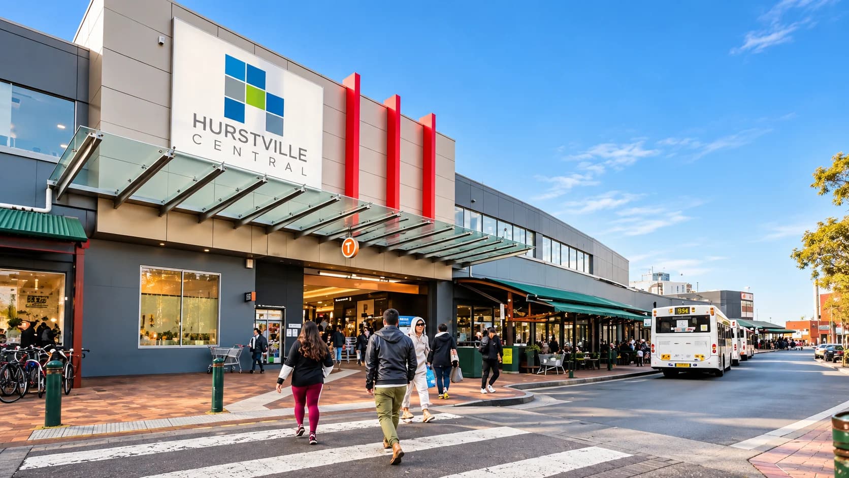 Hurstville streetscape and local residential setting