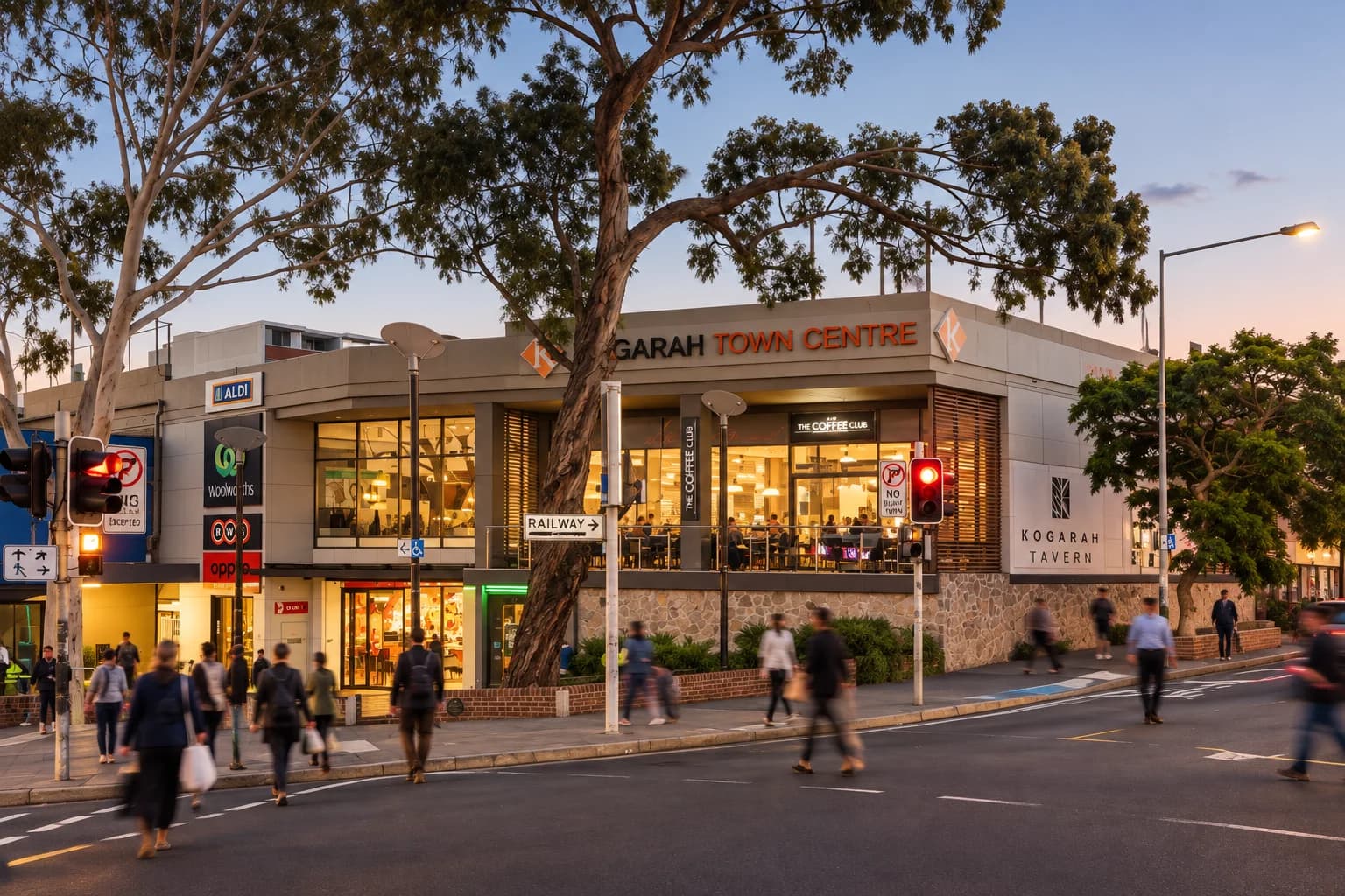 Kogarah streetscape and local residential setting