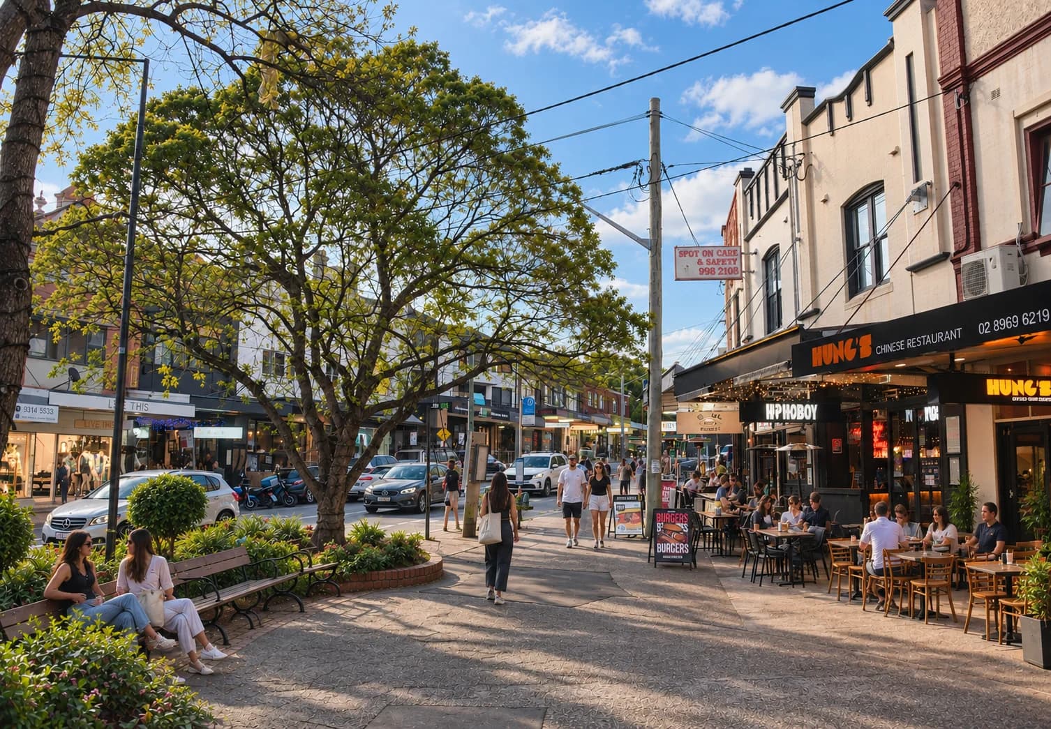 Randwick streetscape and local residential setting