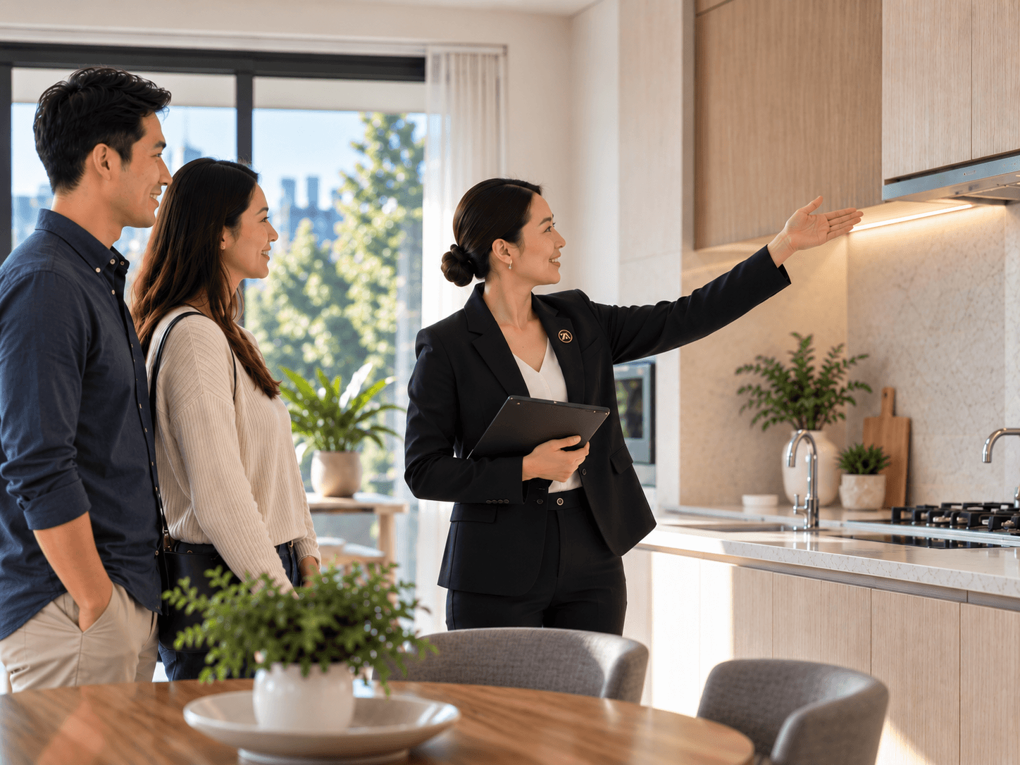 YAY property manager guiding clients through a contemporary Sydney home