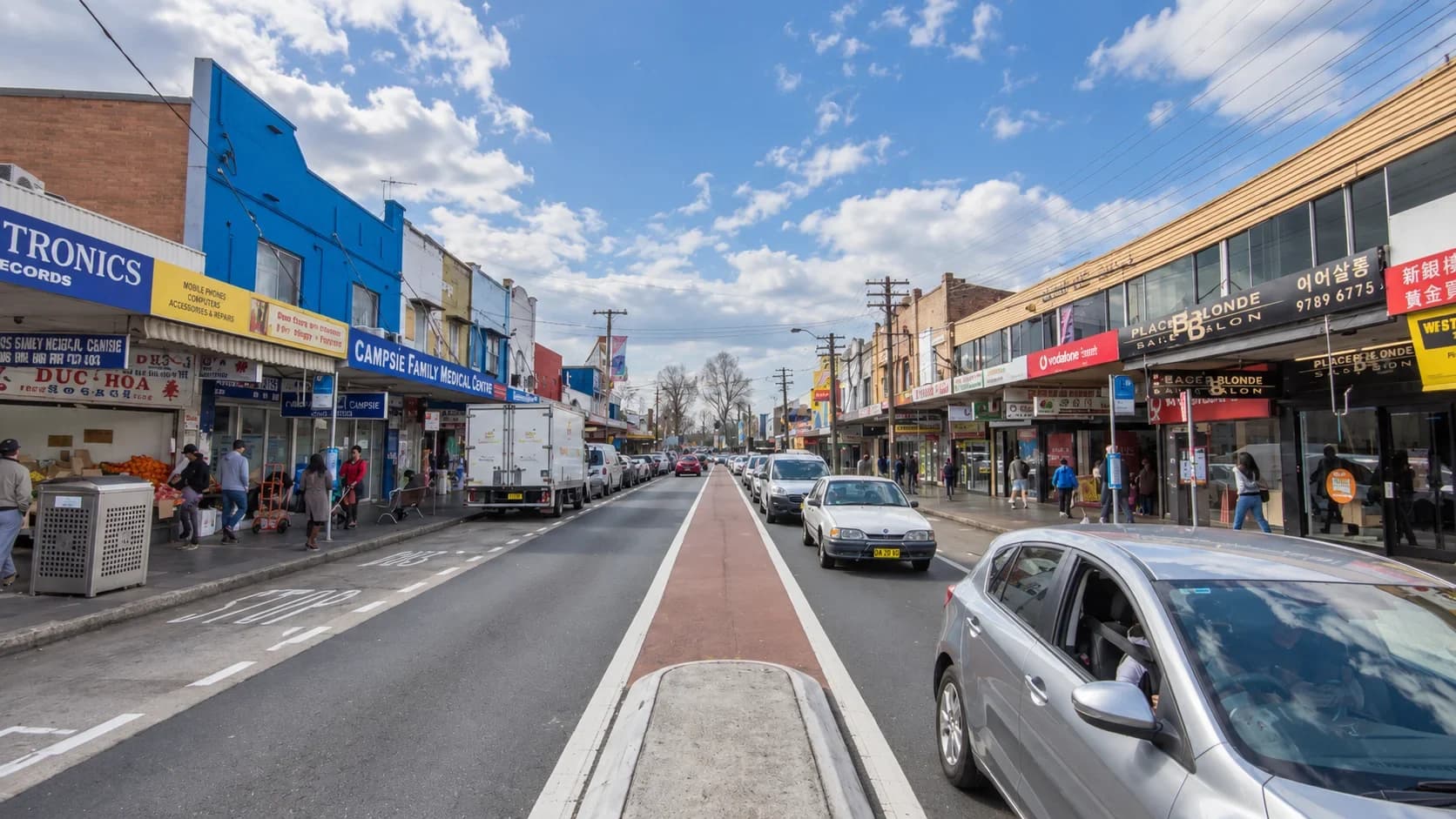 Campsie streetscape and local residential setting