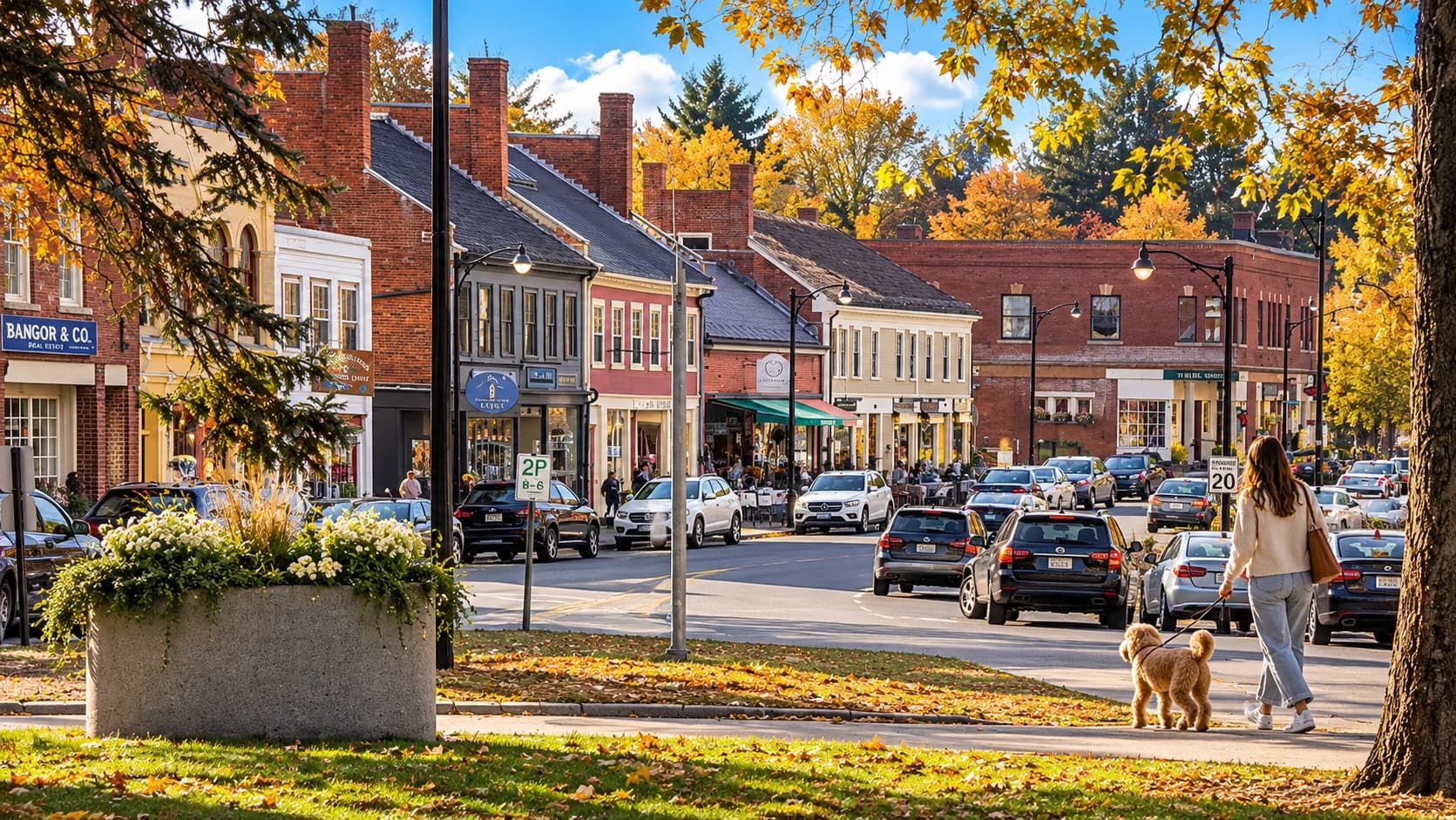 Concord streetscape and local residential setting