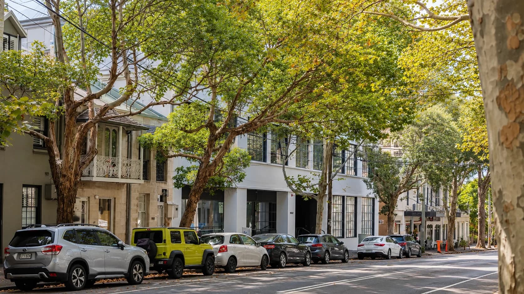 Darlinghurst streetscape and local residential setting