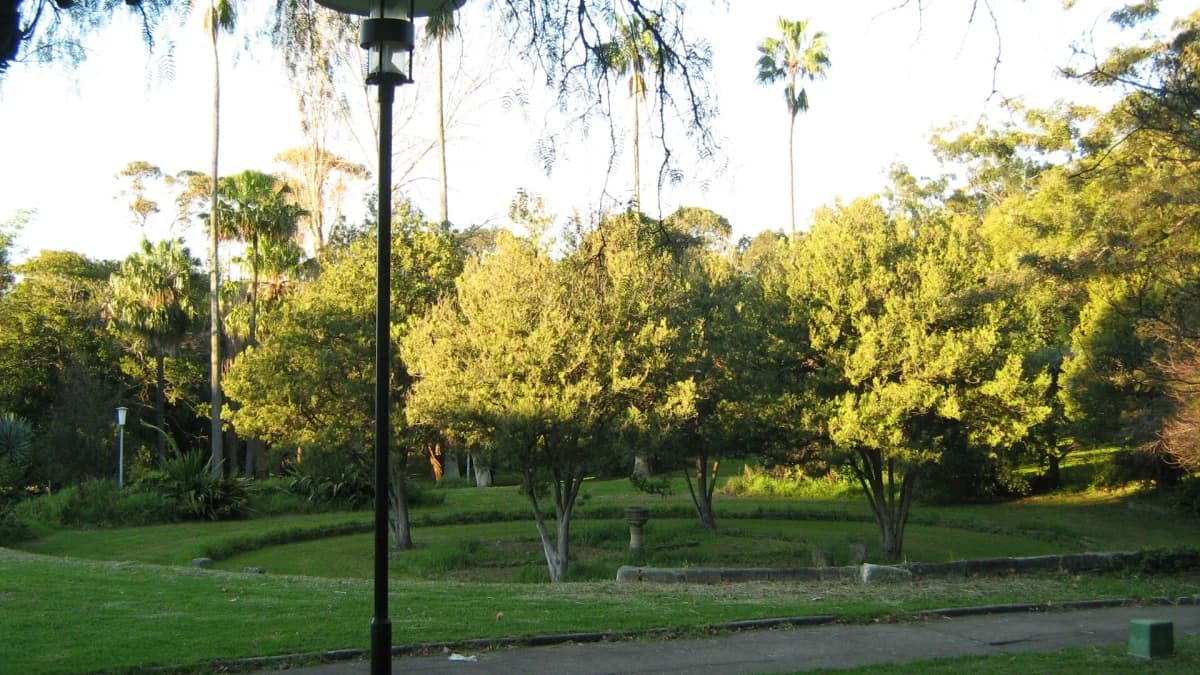 Green residential parkland at Callan Park in Rozelle