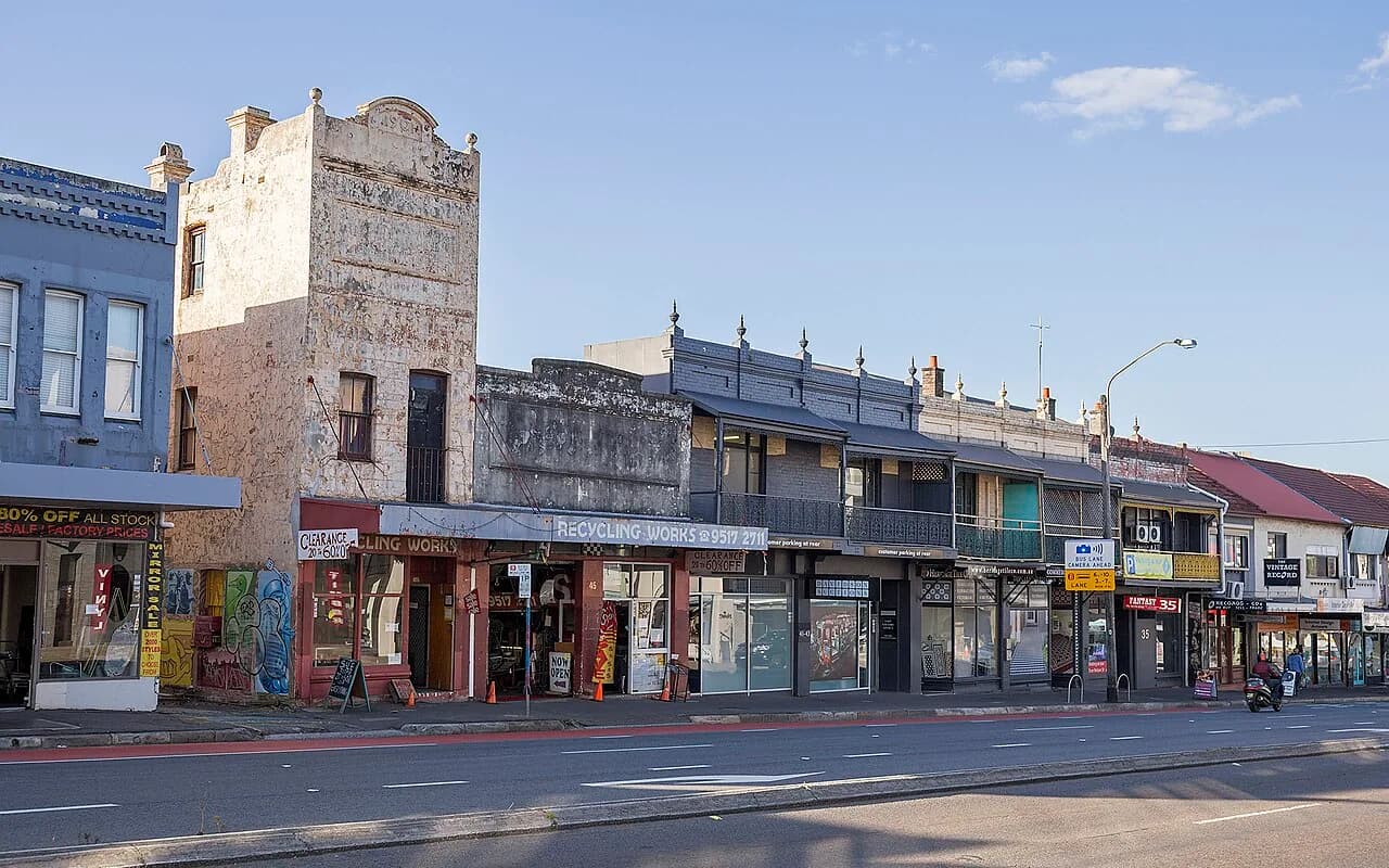 Local streetscape in Annandale, Sydney