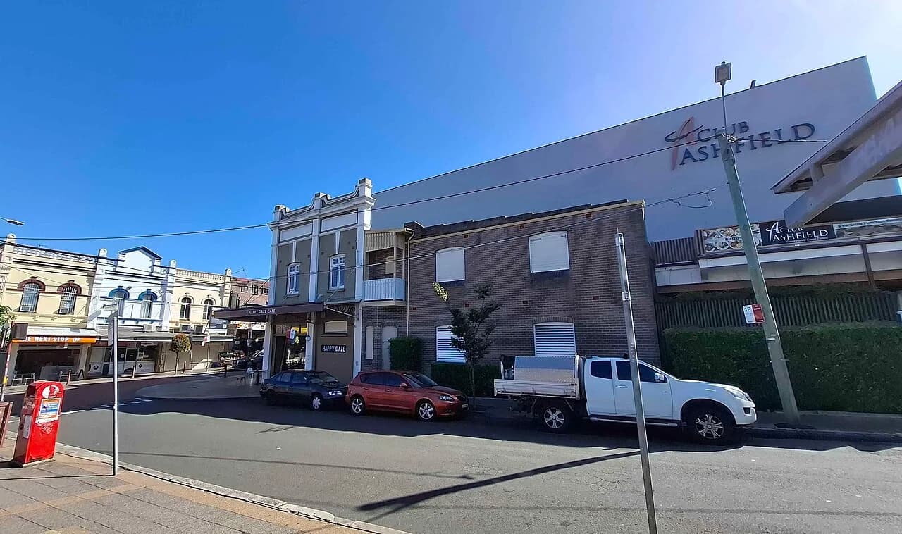Local streetscape in Ashfield, Sydney
