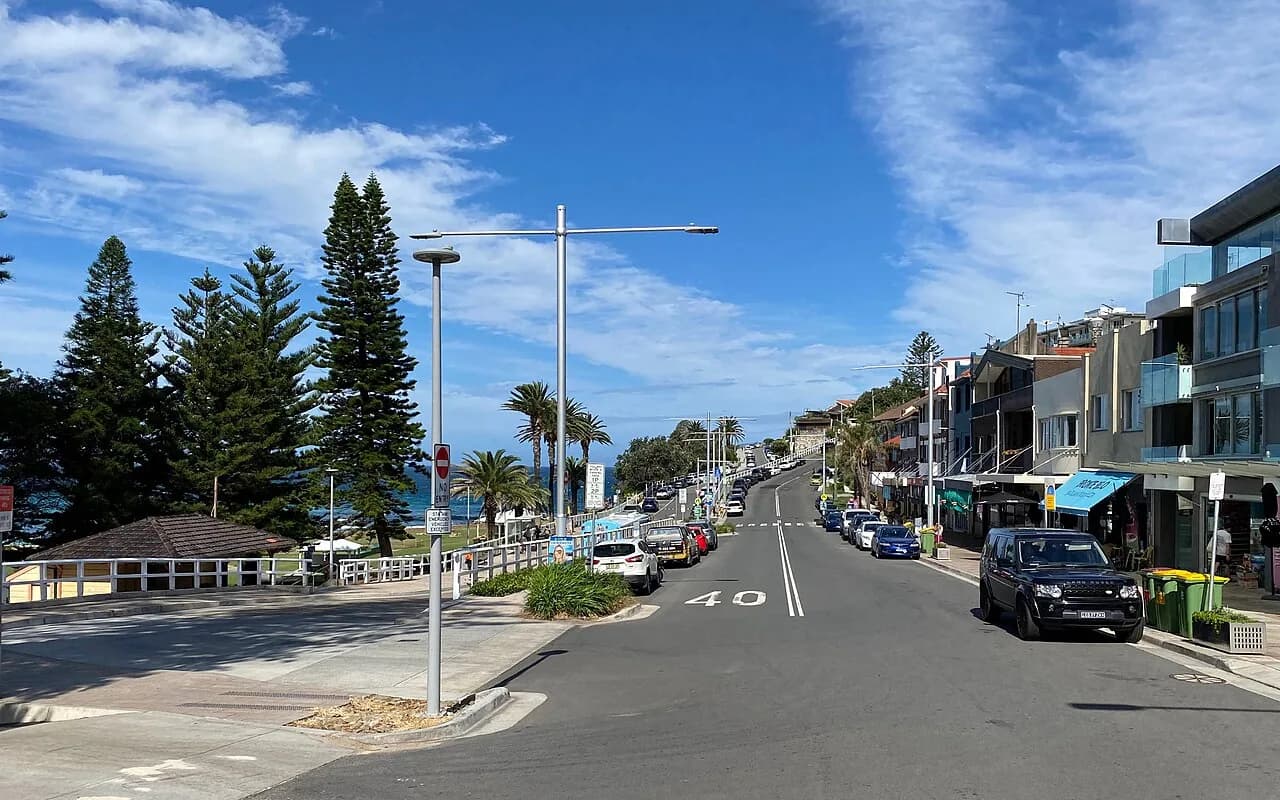Local streetscape in Bronte, Sydney