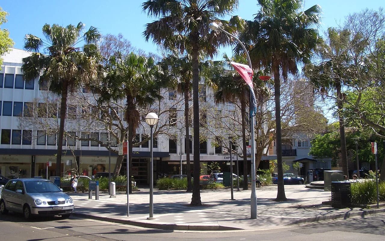 Local streetscape in Double Bay, Sydney