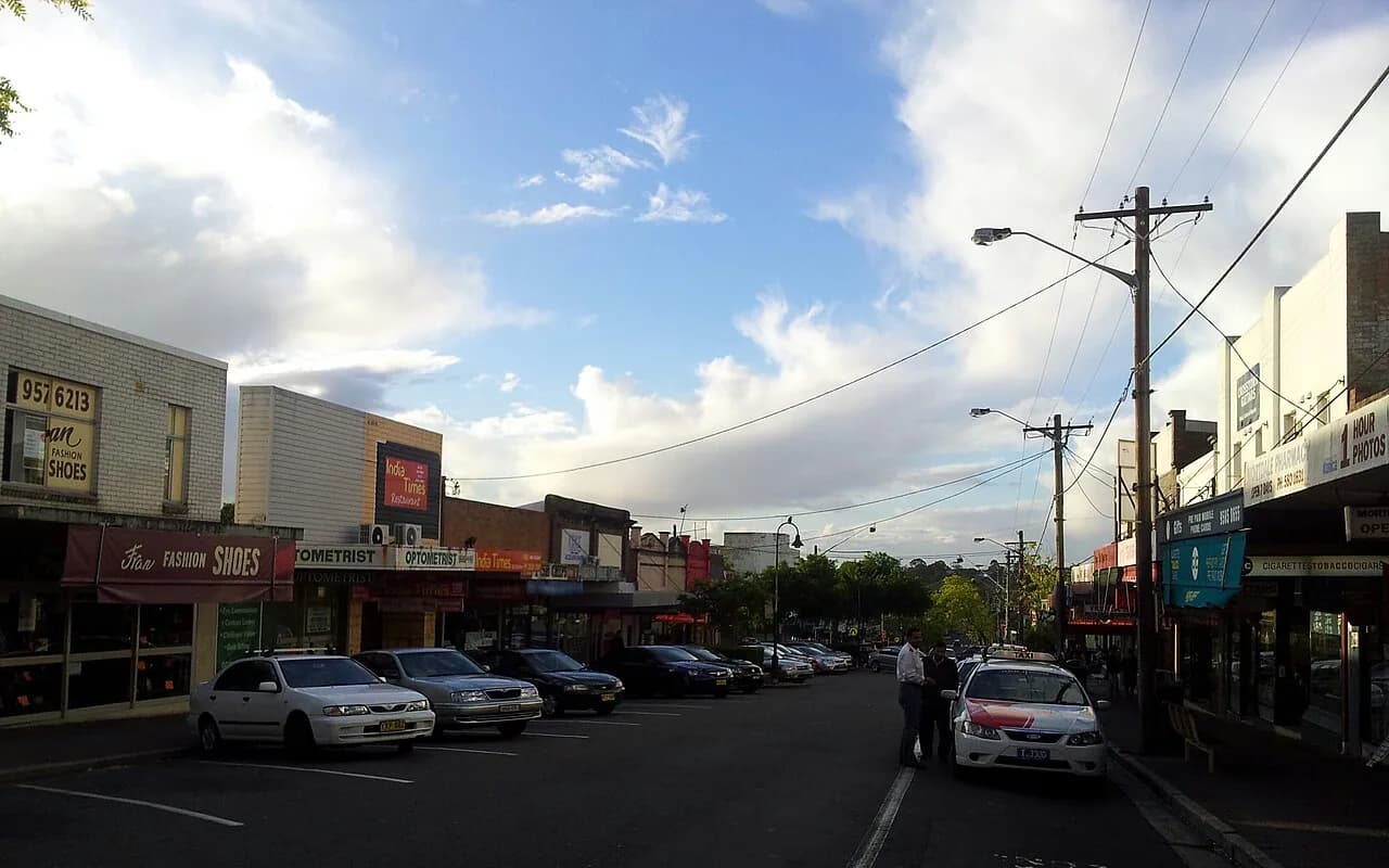 Local streetscape in Mortdale, Sydney