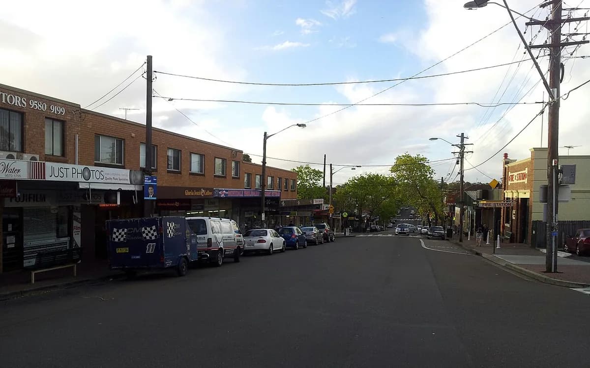 Apartments beside the local shopping street in Mortdale