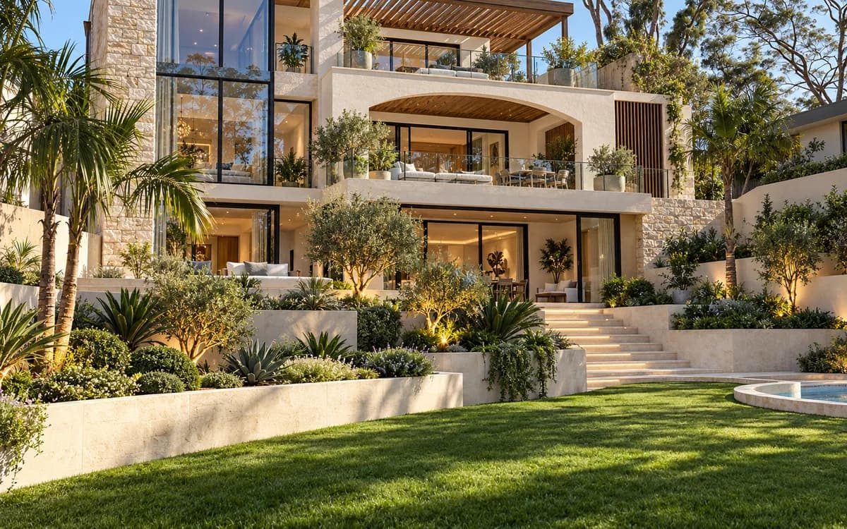 Contemporary multilevel residential house in Mosman