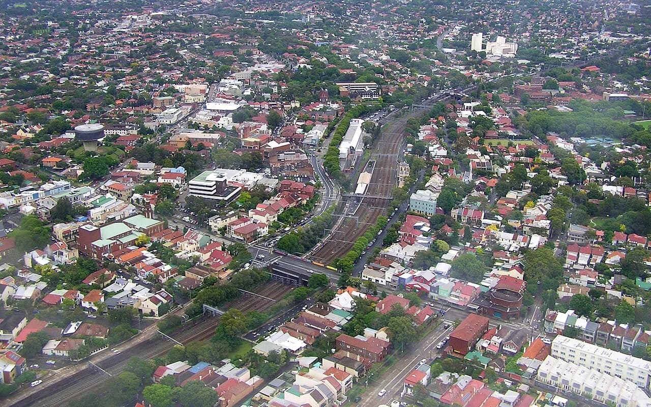 Local streetscape in Petersham, Sydney