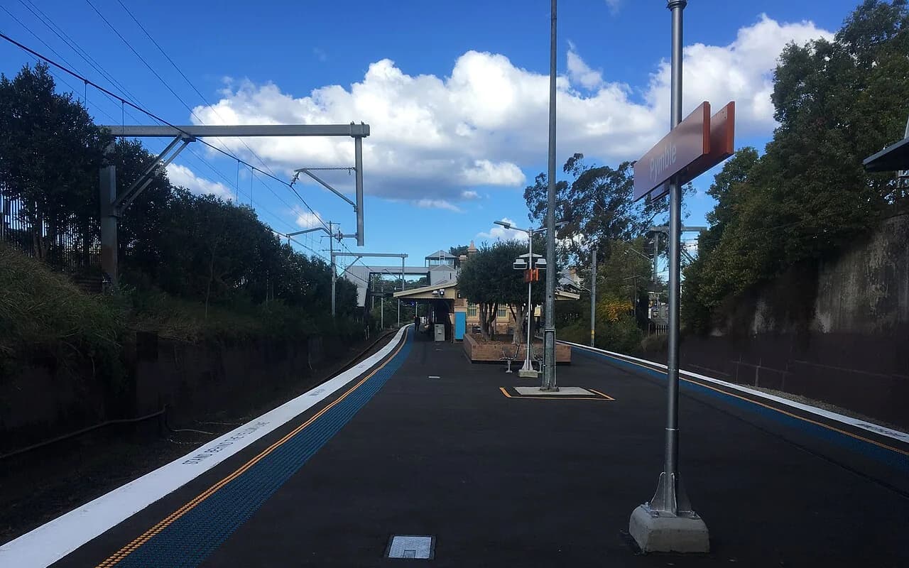 Pymble railway station, a local transport centre