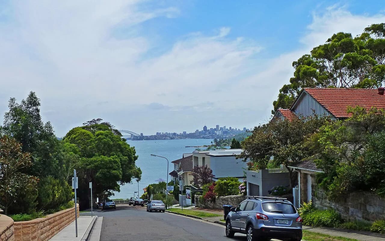 Local streetscape in Rose Bay, Sydney