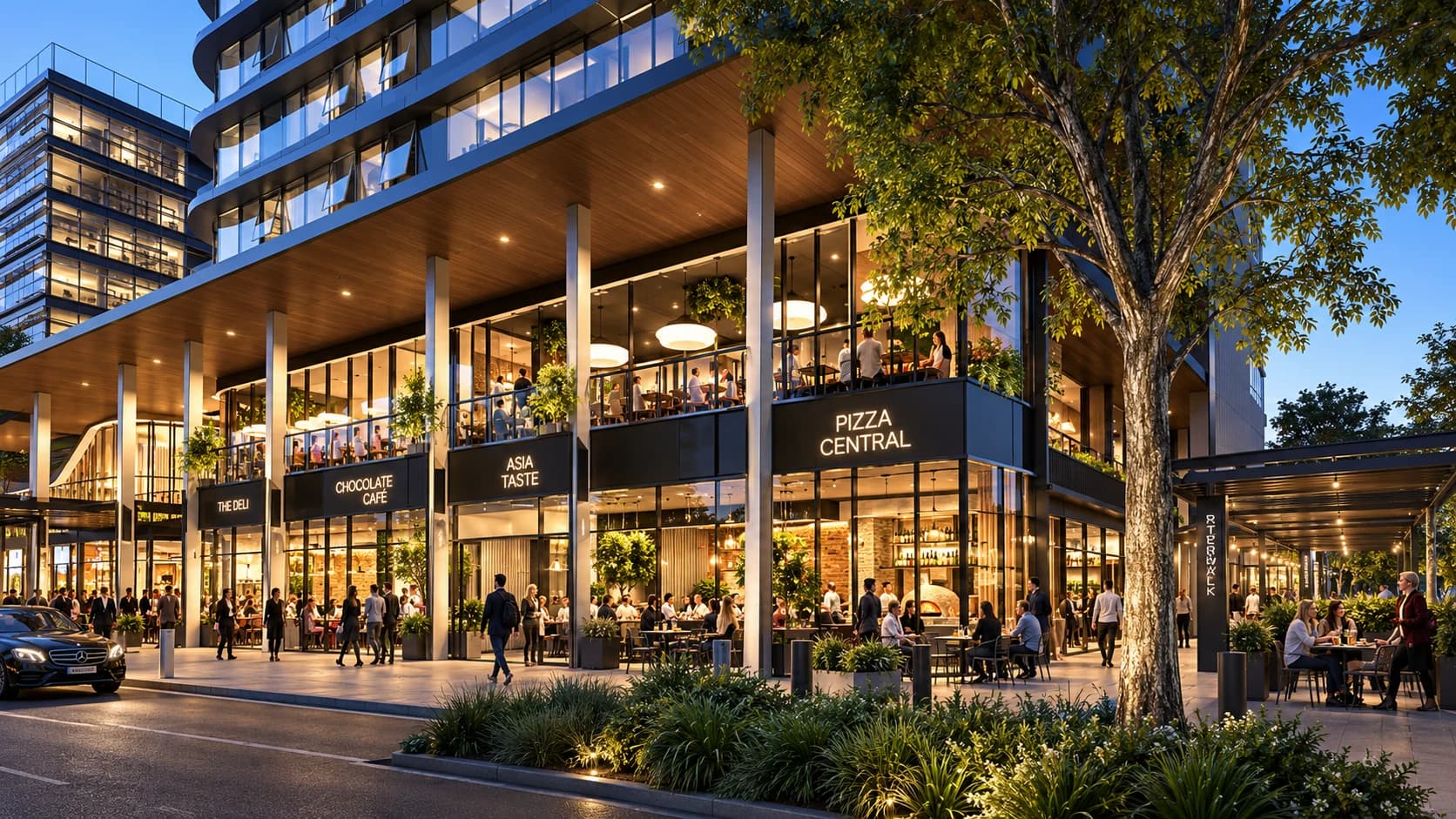 Wentworth Point streetscape and local residential setting