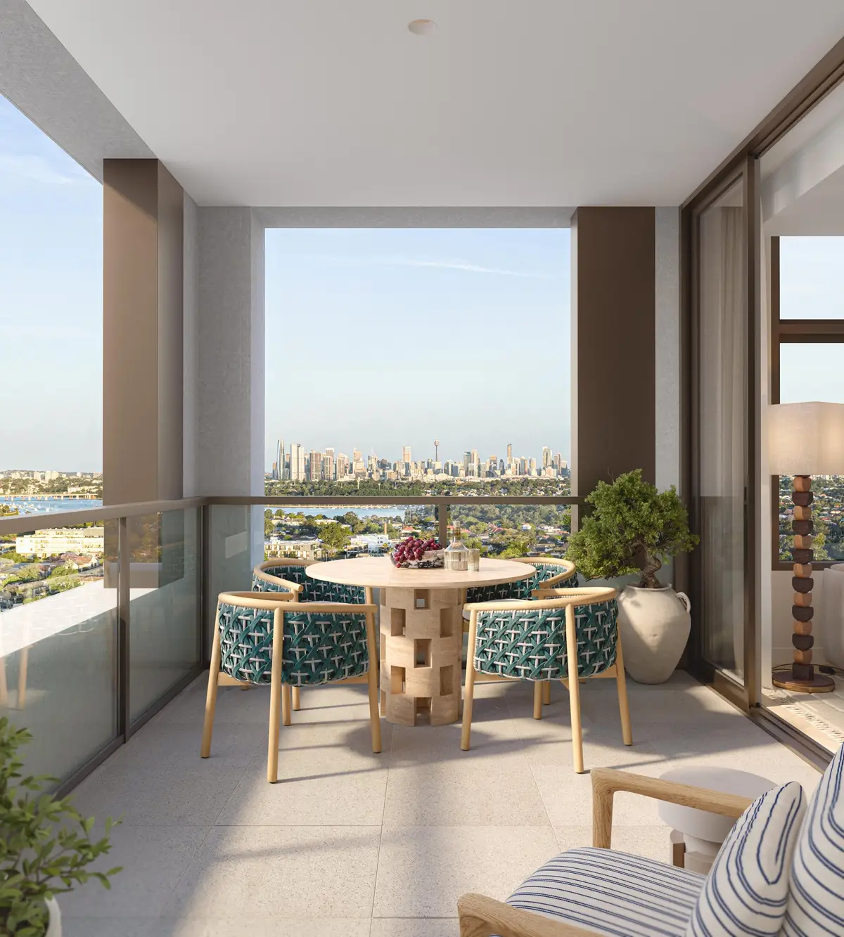 Kings Bay Village 公寓阳台高层水景效果图