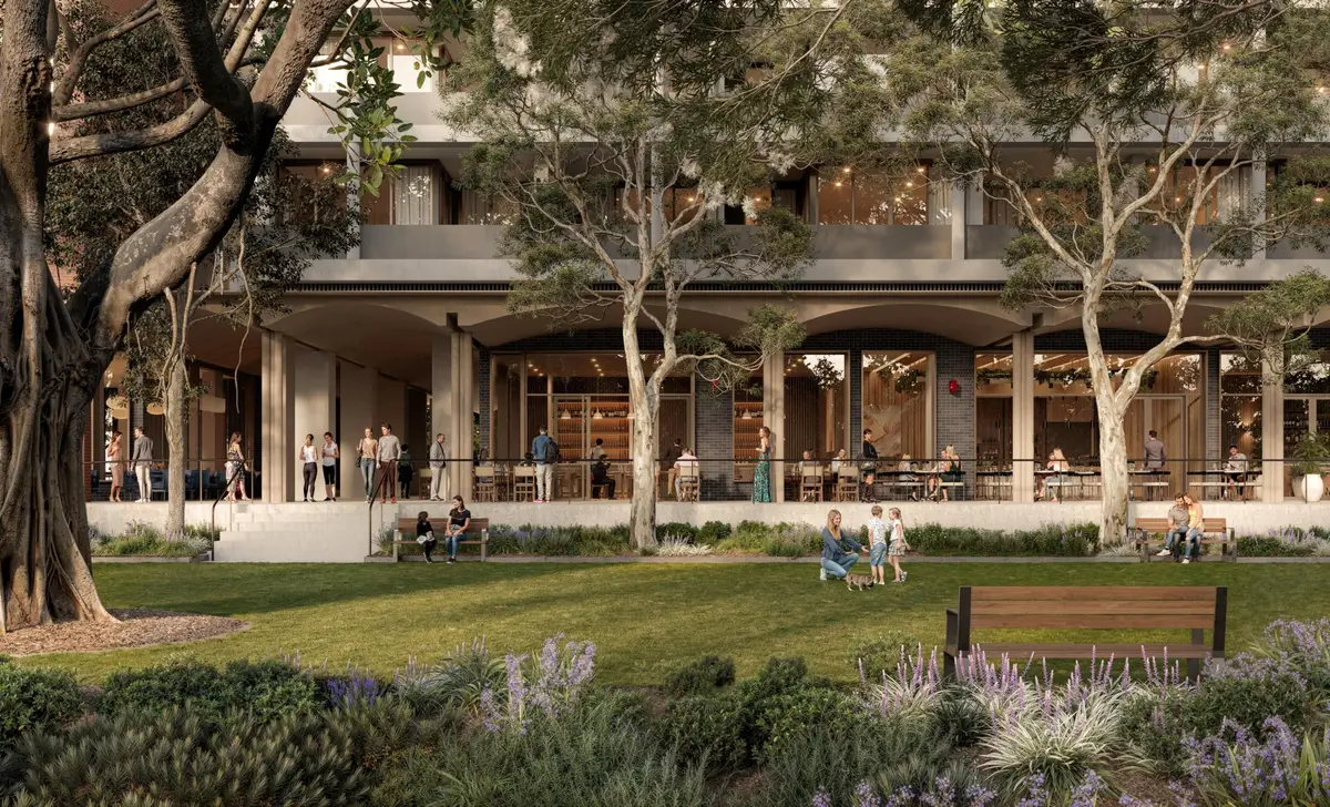 Kings Bay Village 公园与餐饮露台效果图
