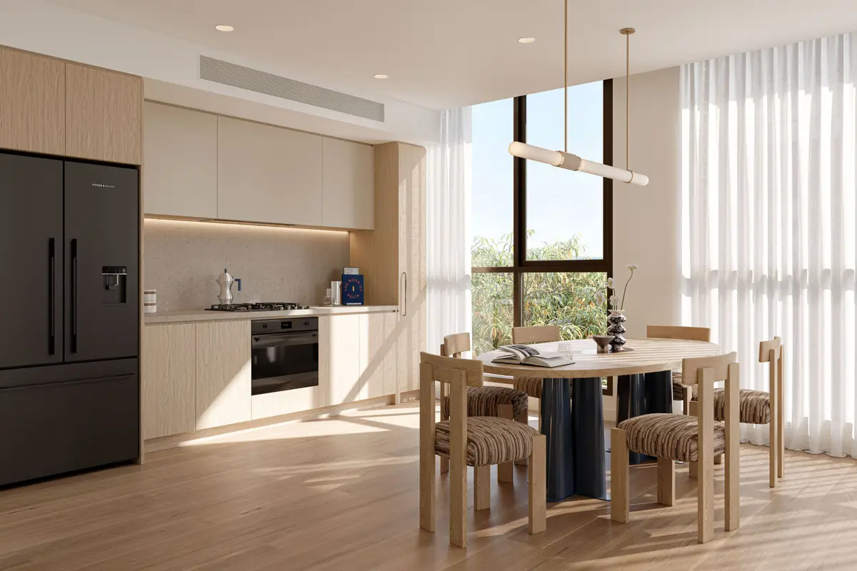 Kings Bay Village 公寓厨房与餐厅效果图