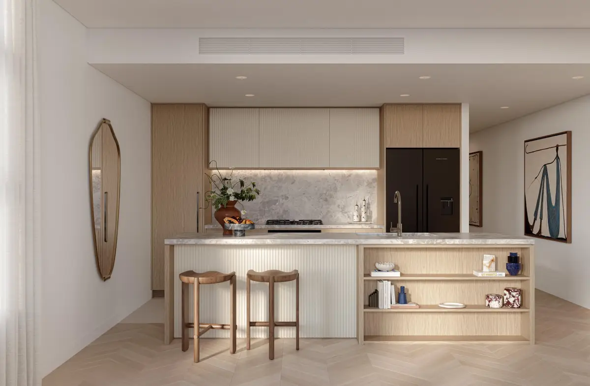 Kings Bay Village 公寓中岛厨房效果图